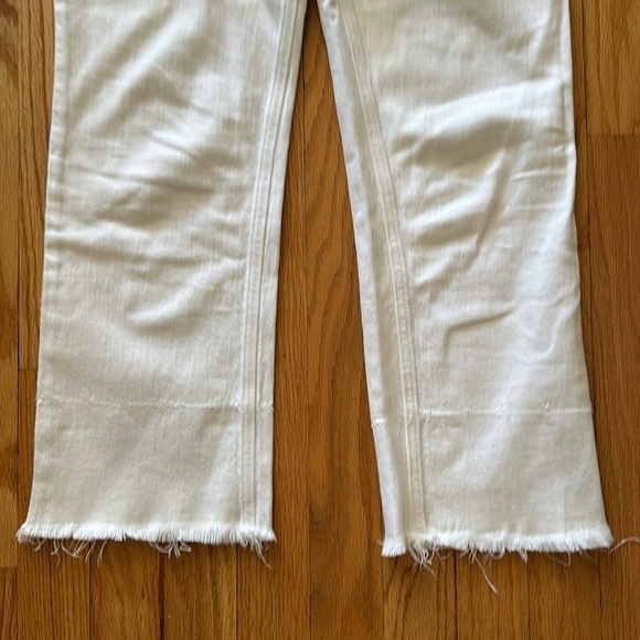 Rachel Comey 4 white raw edge jeans good pre owned condition zip fly distressed - Picture 5 of 5